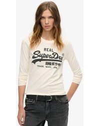 Superdry - & Co Embellished Vintage Logo Graphic Top - Lyst