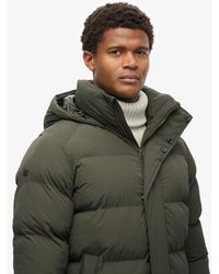 Superdry - & Co Hooded Long Puffer Jacket - Lyst