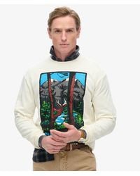Superdry - & Co Travel Postcard Sweatshirt Met Ronde Hals En Grafische Print - Lyst