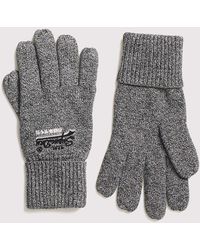 Superdry Guantes de la colección Orange Label - Gris
