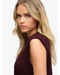 Superdry - Brushed Knit Crew Neck Vest - Lyst