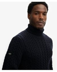 Superdry - Homme Pull Torsadé À Col Roulé Jacob Taille - Lyst
