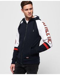 Superdry - Applique Academy Raglan Contrast Zip Hoodie Highland - Lyst