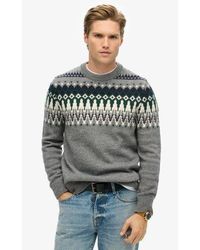Superdry - Fairisle Knit Crew Jumper - Lyst