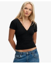 Superdry - & Co Cap Sleeve Corset Top - Lyst
