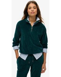 Superdry - Velour Half Zip Sweatshirt - Lyst