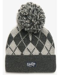 Superdry - & Co Knitted Patterned Beanie Hat - Lyst