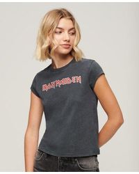 Superdry - Classic Iron Maiden Cap Sleeve T-shirt - Lyst