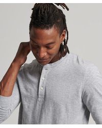 Superdry - & Co Long Sleeve Jersey Henley Top - Lyst