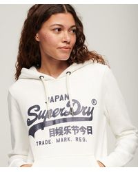Superdry - & Co Metallic Vintage Logo Graphic Hoodie - Lyst