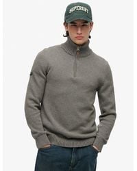 Superdry - Cotton Classics Half-zip Knitted Jumper - Lyst