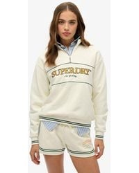 Superdry - Country Club Loose Half Zip Sweatshirt - Lyst