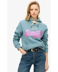Superdry - & Co Embellished Vintage Logo Graphic Hoodie - Lyst