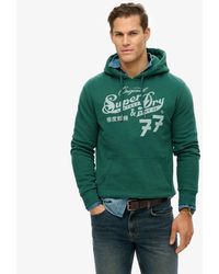 Superdry - & Co Leather & Boot Co Script Hoodie - Lyst