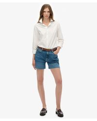 Superdry - & Co Mid Rise Cut Off Shorts - Lyst