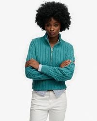 Superdry - & Co Slouchy Cable Half Zip Jumper - Lyst