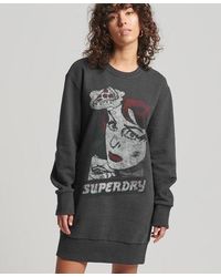 Superdry - Vintage Crossing Lines Sweatshirt Dress - Lyst