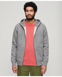 Superdry - Classic Logo Embroidered Essential Zip Hoodie - Lyst