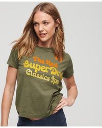 Superdry - 70s T-shirt Met Metallic Logo In Sierletters - Lyst