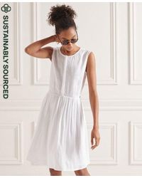 Superdry Textured Day Dress - White