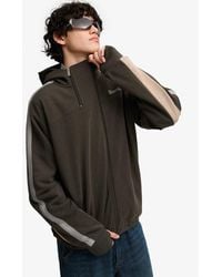 Superdry - Bench X & Co Bench Double Zip Hooded Stripe Sweatshirt - Lyst