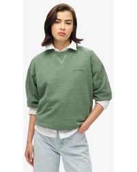 Superdry - & Co Ladies Classic Essential Logo Overdyed Sweatshirt - Lyst