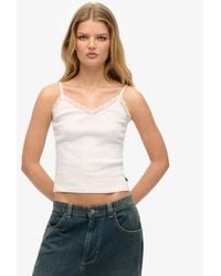 Superdry - & Co Essential Lace Trim Cami Top - Lyst