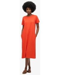 Superdry - Midi T-shirtjurk - Lyst