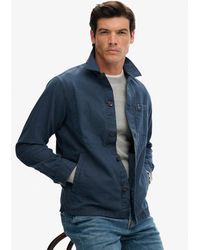 Superdry - & Co The Merchant Store- Linen-blend Overshirt - Lyst