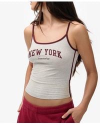 Superdry - & Co Athletic Essentials Branded Cami Top - Lyst