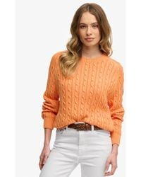 Superdry - & Co Slouchy Cable Knit Jumper - Lyst