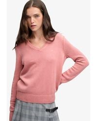 Superdry - & Co Washed V Neck Jumper - Lyst