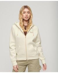 Superdry - Classic Logo Embroidered Essential Zip Hoodie - Lyst