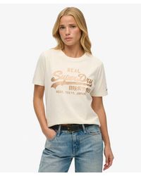 Superdry - & Co Vintage Logo Metallic T-shirt - Lyst