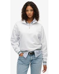 Superdry - & Co Country Club Embossed Half-zip Jumper - Lyst