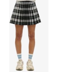 Superdry - Check Pleated Mini Skirt - Lyst
