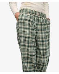 Superdry - & Co Cotton Check Elastic Trousers - Lyst