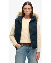 Superdry - & Co Everest Faux Fur Gilet - Lyst
