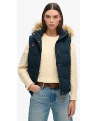 Superdry - Everest Bodywarmer Van Imitatiebont - Lyst