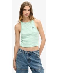 Superdry - & Co Essential Logo Striped Racer Vest Top - Lyst