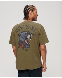 Superdry - Loose Fit Graphic Print Oversized Tattoo Back T-shirt - Lyst