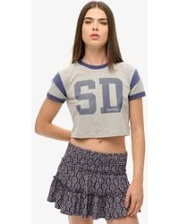 Superdry - Ladies Classic Floral Print Tiered Jersey Mini Skirt - Lyst