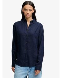 Superdry - Premium Linen Button Down Slim Shirt - Lyst