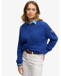 Superdry - & Co Slouchy Cable Knit Jumper - Lyst