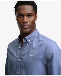 Superdry - & Co Cotton Linen Long Sleeve Shirt - Lyst