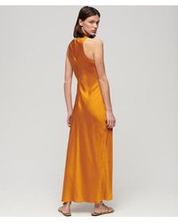 Superdry - Satijnen Racer Midi-jurk - Lyst