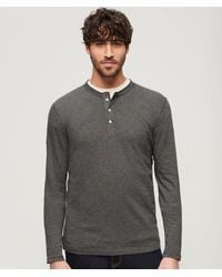 Superdry - Classic Long Sleeve Jersey Grandad Top - Lyst