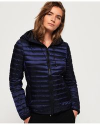 Superdry Chaqueta de plumón con capucha Core - Azul
