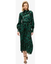Superdry - Floral Print Maxi Cowl Neck Jacquard Dress - Lyst