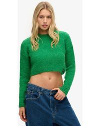 Superdry - & Co Vintage Textured Crop Knit Jumper - Lyst